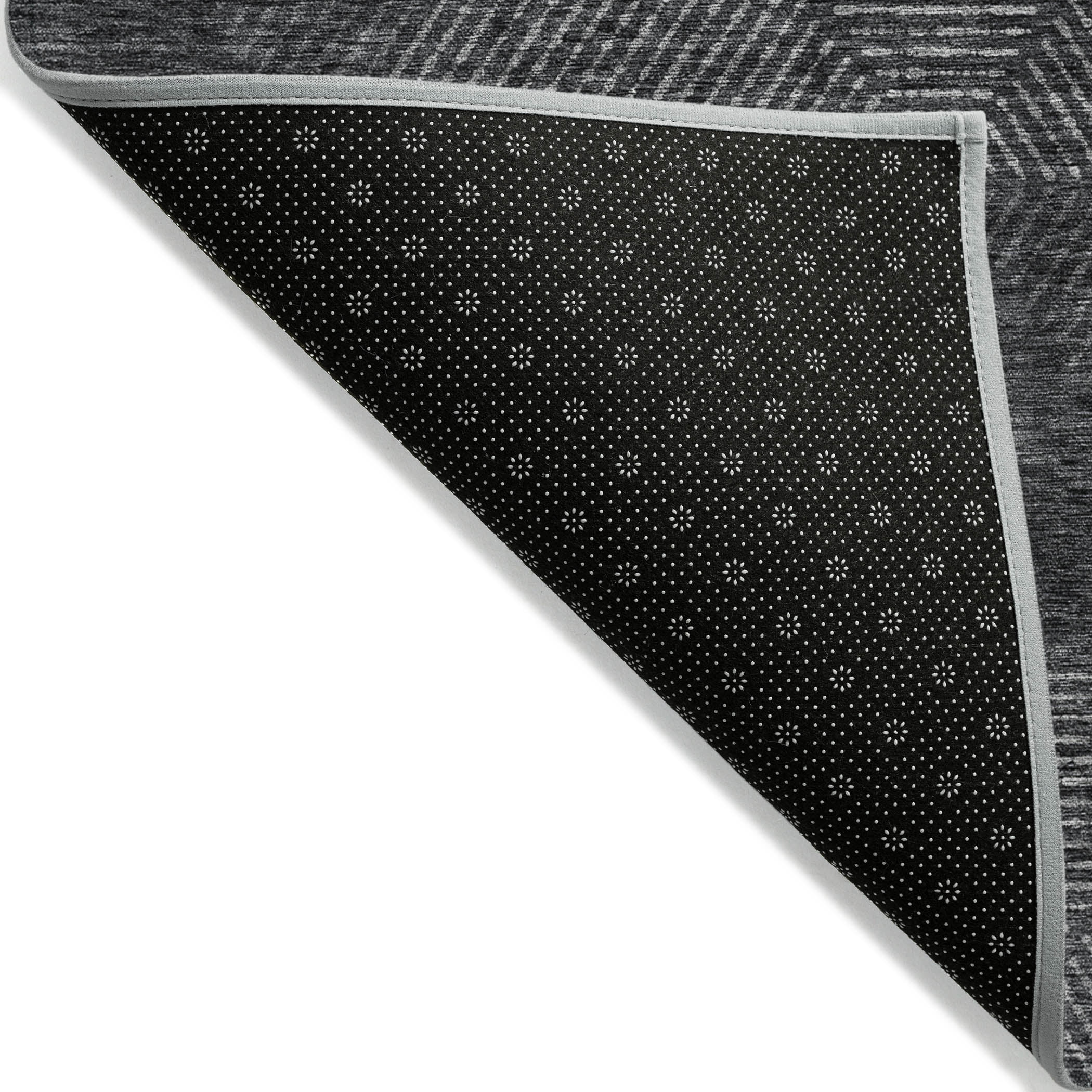 Addison Rugs Chantille Indoor/Outdoor Transitional Geometric Charcoal Washable Rectangle Rug, 10' x 14'