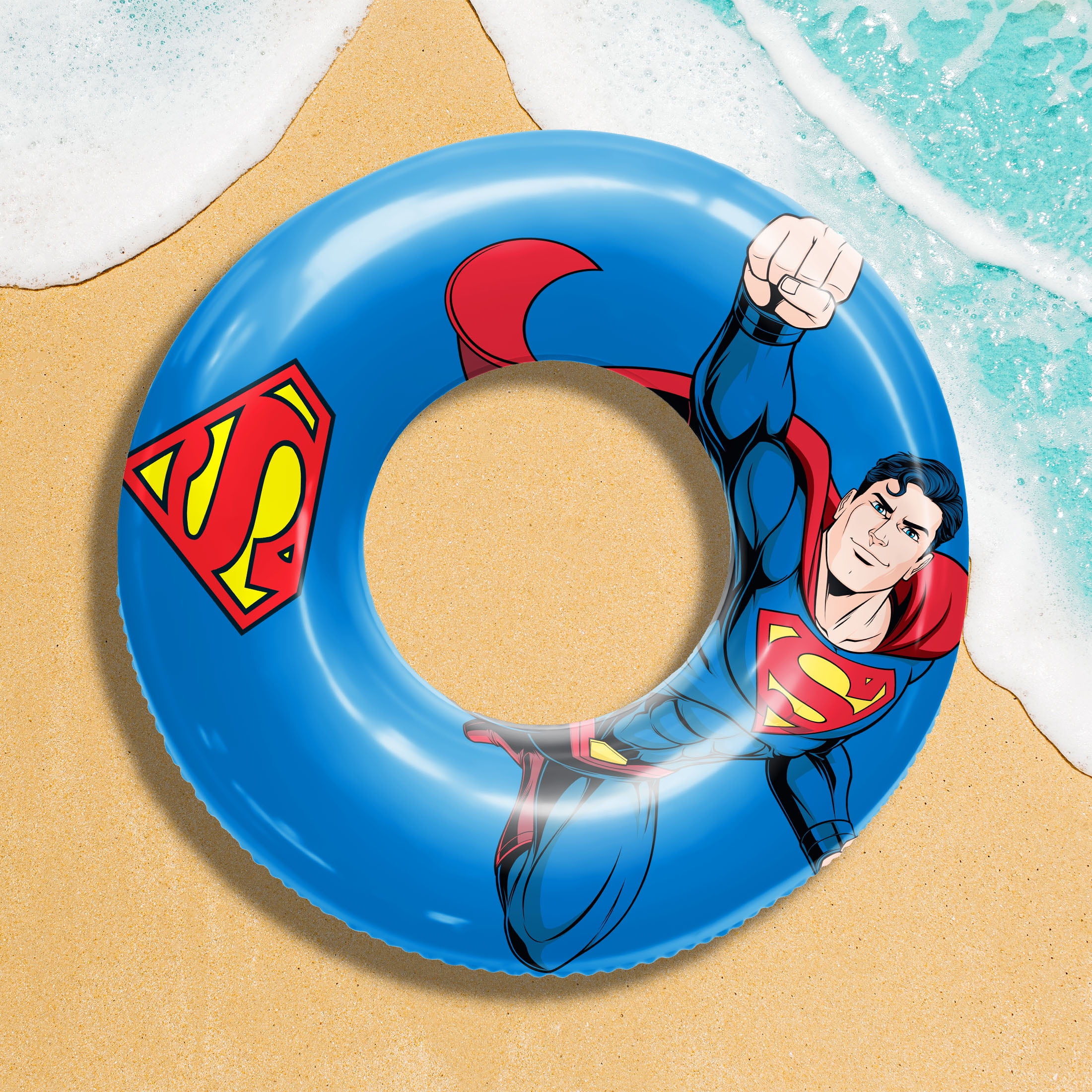 (2 pack) Superman 40" Inflatable Pool Ring Float for Pool, Beach, Lake Water Play, Ages 8+