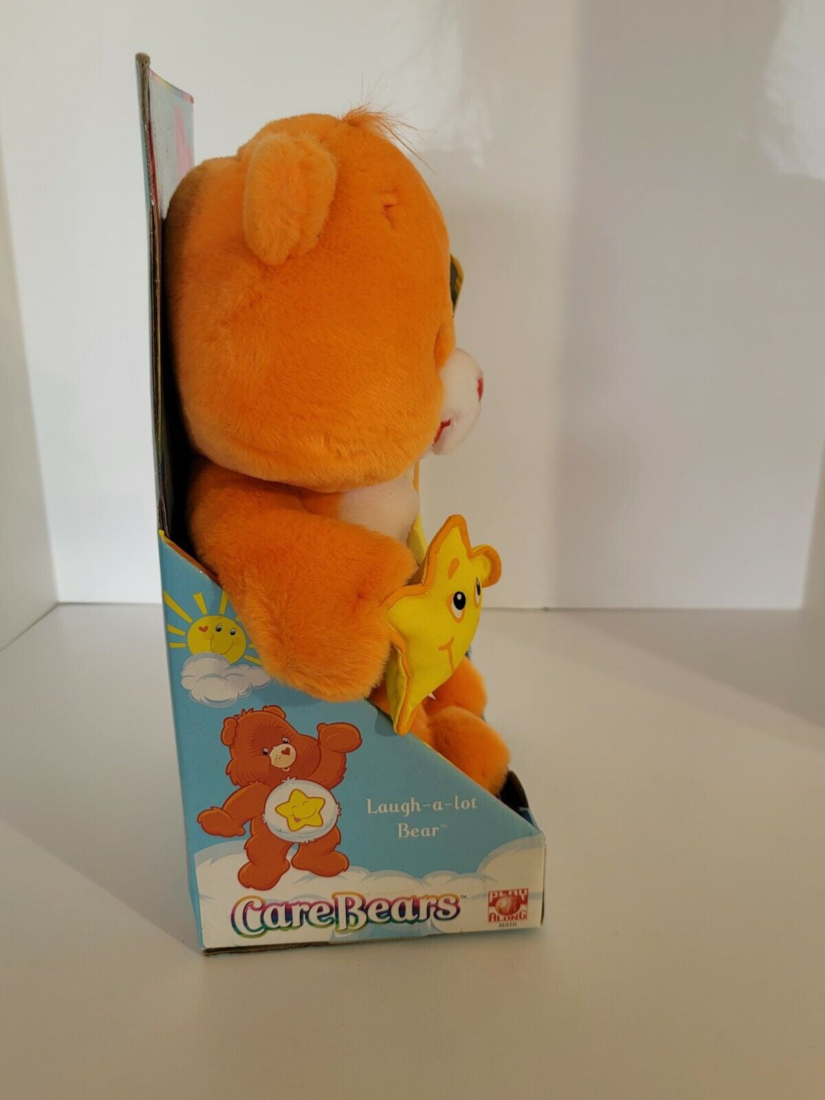 Care Bears Laugh-a-lot Bear 2003 13” Star Orange Stuffed Plush for sale online 