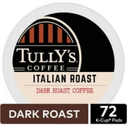 Tully's Coffee Italian Roast Keurig K-Cup Coffee Pods, Dark Roast, 72 Count (4 Packs of 18 K-Cups)
