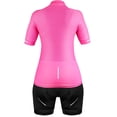 thumbnail image 2 of Zol Cycling  Women Breathable Race Fit Jersey With Bib (Medium, Neon Pink), 2 of 2
