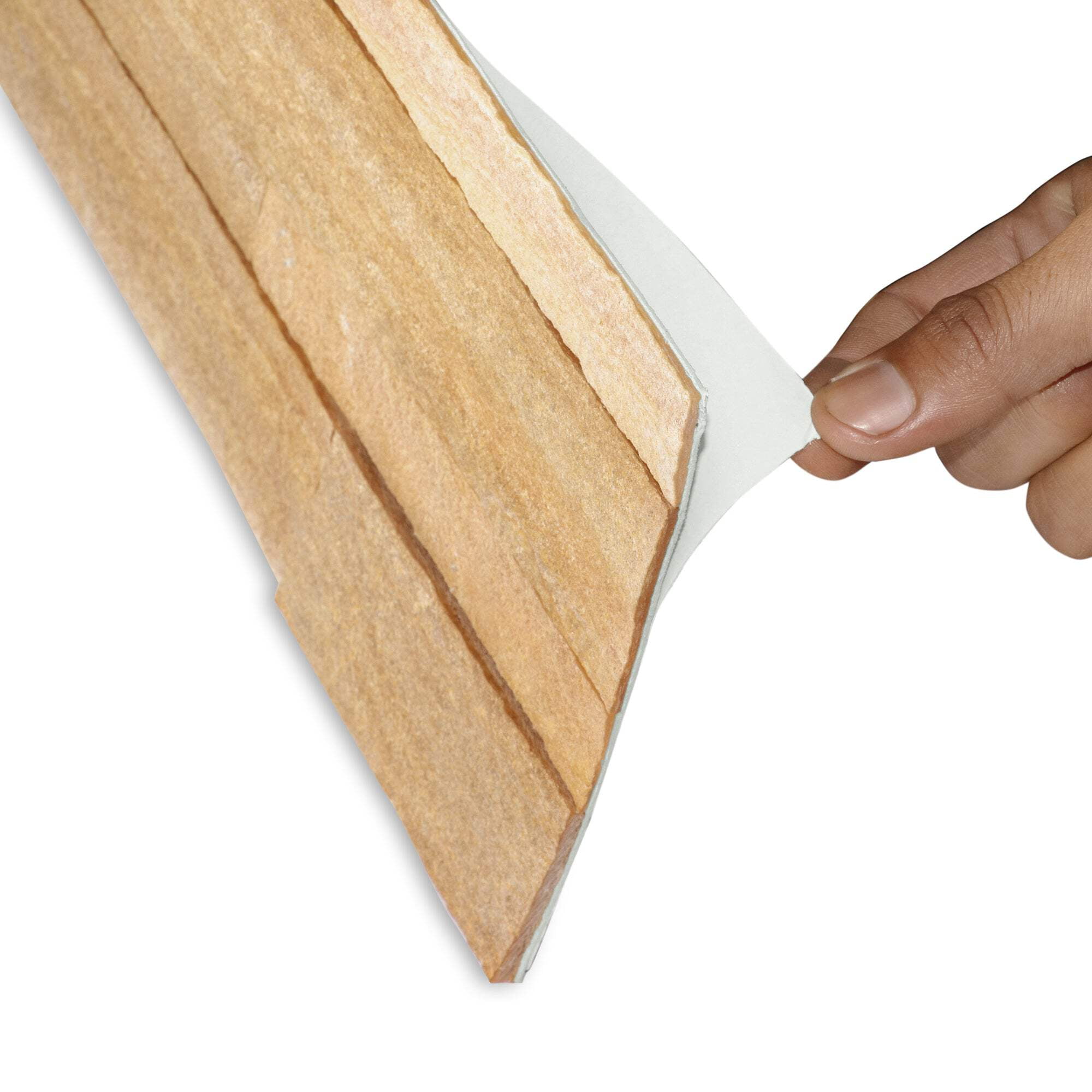 Stoneflex Burly Wood Self-Adhesive 3D Peel Stick Real Stacked Stone Tiles, 10 Pack