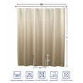 thumbnail image 4 of Split Shower Curtain for Transfer Bench, Brown Beige Fabric Shower Curtains for Bathroom, Gradient Monochrome Modern Country Tub Sliding Transfer Bench Waterproof Bath Curtains 72"x72", 4 of 9