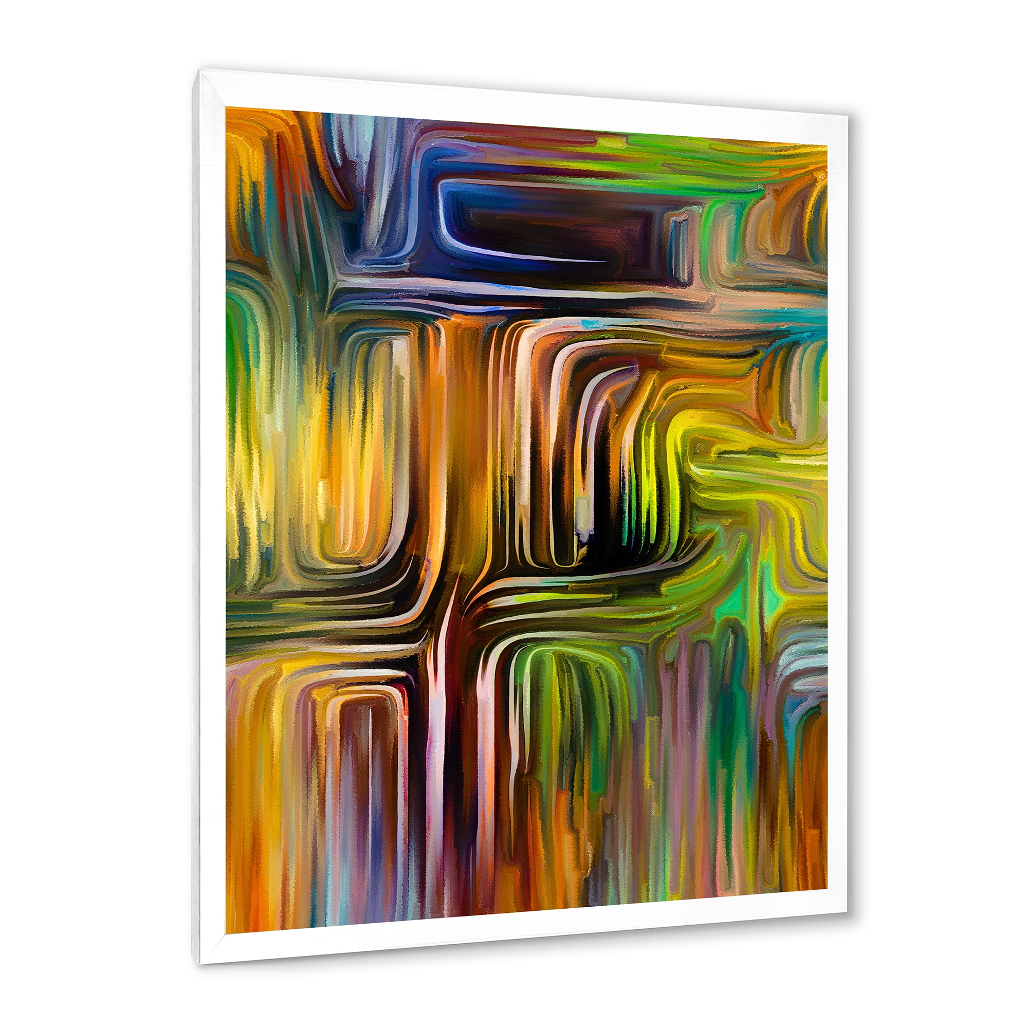 Designart 'Colour Spiral Fusion I' Modern Framed Art Print