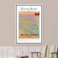 thumbnail image 5 of PixonSign Framed Canvas Print Wall Art Gustav Klimt Pastel Watercolor The Lake Attersee Classic Vintage Illustrations Fine Art Decorative Multicolor for Living Room, Bedroom, Office - 16"x24" WHITE, 5 of 5