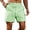 Green, variant on Men's Vertical Stripe Bubble Gauze Drawstring Casual Shorts, Elastic Waist Relaxed Fit Beach Vacation Walking Shorts