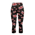thumbnail image 4 of SCRAWLGOD Union Jack Star Women's Soft Capri Leggings with Pockets High Waist Tummy Control Crop 3/4 Leggings Slim Breathable Elastic Athletic Cropped Tights, XL, 4 of 7