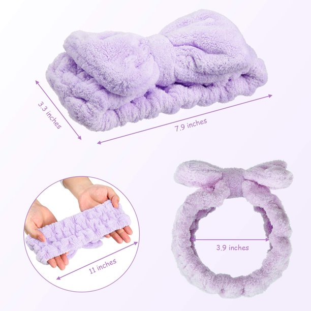 Diademas Para Mujer, Diadema De Spa, Esponja Y Toalla, Banda Para El Cabello Para Lavado Facial, Eliminación De Maquillaje, Ducha, Cuidado De La Piel (azul