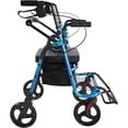 thumbnail image 4 of GFDYREE - Déambulateur à Roulettes Fauteuil Roulant, Fauteuil de Transport à Roulettes, Déambulateurs à Roulettes pour Aînés, Déambulateur à Roulettes avec Chaise de Transport, Déambulateur Léger, Déambulateur en Aluminium, Déambulateur Pliant,, 4 of 7