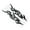 Black, variant on Tekuisi D-I-Y Flame Vinyl Decal Sticker Waterproof for Car Motorcycle Gas Tank Fende Anti-wearing Water Resistant Anti-aging
