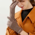 thumbnail image 3 of Guantes de pantalla de punto alargados con muñeca cálida de terciopelo para mujer de invierno con bolsillos con cremallera Fridja  nalpqowj3546, 3 of 4