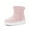 Pink, variant on Fozruso Children's Winter Solid Color Snow Boots For Boys And Girls Non Slip Warm Boots With Wool Thickening,Sizes 8.5(2-2.5 Years)