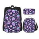 thumbnail image 1 of Disketp crystal Skull flower cool Mochila Estampada de Gran Capacidad con Lonchera y Estuche, Set de 3 Piezas para Estudiantes, 1 of 7