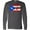 Charcoal Grey, variant on Inktastic Puerto Rico Flag in Text Long Sleeve T-Shirt