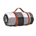thumbnail image 1 of Toystoory Estera impermeable y transpirable para tienda de campaña con correas de cuero, esteras extragrandes a prueba de humedad carpas Rejilla gris negra 200*200cm, 1 of 6