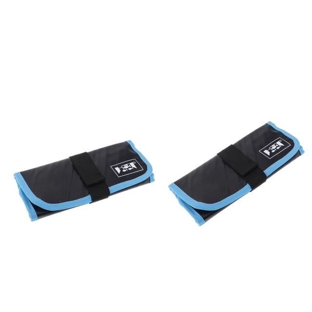 2x Bolsa De Plantillas De Metal Bolsa De Señuelo De Pesca 12 Compartimento De Almacenamiento De Plantillas Separadas Azul Cola Bolsa de pesca