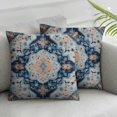 thumbnail image 2 of COMIO Ethnic Bohemian Pillow Covers Vintage Tribal Carpet Persian Pattern Throw Pillow Covers Super Soft Farmhouse Decorative Pillows for Living Room Bedroom Outdoor (Blue/Light Blue)2pc, 2 of 6
