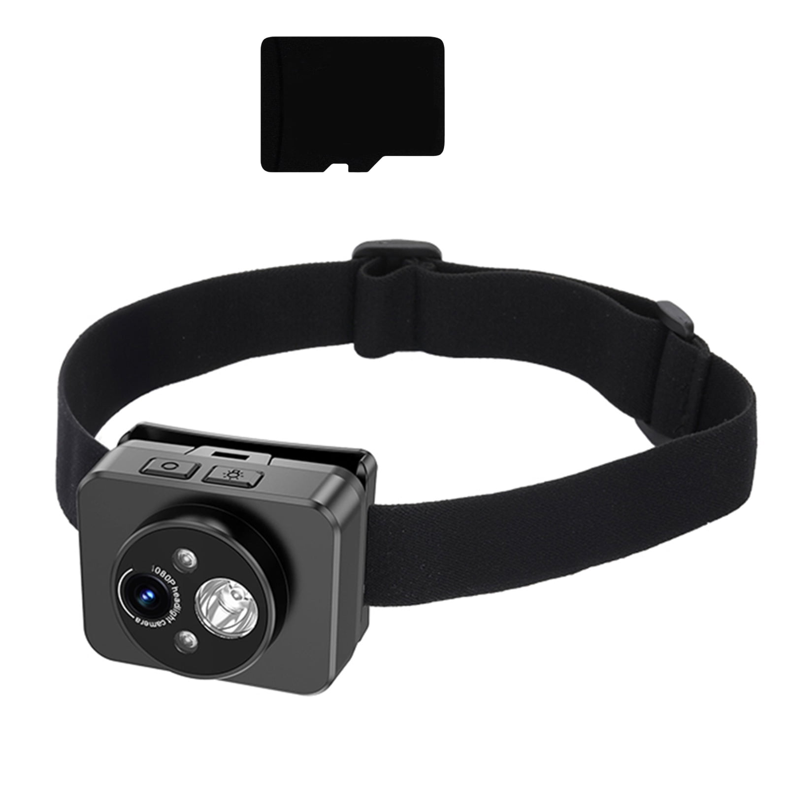Head Mounted Camera 120°Wide Angles Night Sights Headlamp Camera Headlights Camera for Motorcycling Adventure Shot