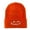 Orange, variant on Halloween Jack o Lantern Face Embroidered Long Beanie - Yellow OSFM