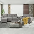 thumbnail image 6 of Soscana Convertible L Shaped Sectional Sofa and Loveseat, 3 Seat Sofa Couch with Storage Ottoman and Love Seat, Couch and Loveseat Set for Living Room Office Apartment Bedroom, 6 of 9
