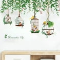 thumbnail image 6 of Flower Vine Tree Branch Wall Decals with Birdcage, Colorful Birds Green Plants Wall Stickers, Flowers Flying Bird DIY Art Murals for Bedroom Living Room Kids Rooms Nursery Wall Décor, 6 of 7