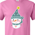thumbnail image 4 of Inktastic Cute Christmas Snowman in Blue Hat and Scarf T-Shirt, 4 of 5