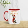 thumbnail image 4 of Merry Christmas Australian Cattle Dog Enjoys Woofmas Winter Xmas Holiday 11oz Accent Two-tone Mug Heeler Lover Gifts Coffee Tea Cup - 02022, 4 of 5