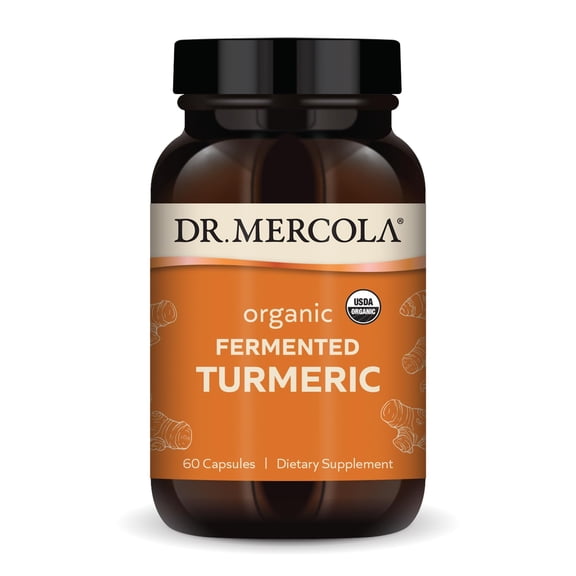 Dr. Mercola Organic Fermented Turmeric, 30 Servings (60 Capsules), Dietary Supplement, Supports a Healthy Inflammatory Response, Non-GMO, Certified USDA Organic