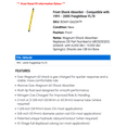 thumbnail image 2 of Front Shock Absorber - Compatible with 1991 - 2005 Freightliner FL70 1992 1993 1994 1995 1996 1997 1998 1999 2000 2001 2002 2003 2004, 2 of 2