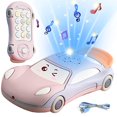 thumbnail image 1 of LOVEVER Multifunctional Baby Early Learning Smart Car Cell Phone Toys  W/ Projection Light & Music&Teether Best Christmas Birthday Gifts for Learing & Playing- Toddlers Boys or Girls Gift, 1 of 7