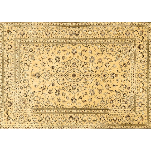 Ahgly Company Indoor Rectangle Medallion Brown Traditional Area Rugs, 2' x 5'