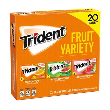 Product of Trident Fruit Sugar-Free Gum Variety Pack, 20 pk./14 ct. [Biz