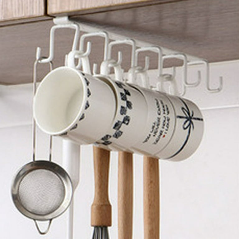 1pc Mug Rack Under Cabinet Coffee Cup Holder Mugs Cups Drying Hook