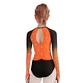 thumbnail image 4 of TSSOE Gymnastics Leotard for Girls Long Sleeve Sparkly Ballet Dance Unitard Vest with Leggings Set Gymnastics Outfits Orange 10, 4 of 7