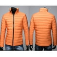 thumbnail image 6 of JTieacloth Warm Winter Coats Men Autumn Winter Cotton Stand Zipper Warm Winter Thick Coat Jacket Orange, 6 of 6
