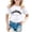 White, variant on Daznico Boy and Girl Casual California Print Round Neck Loose Short Sleeve T Shirt Top,5-6 Years