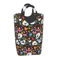 thumbnail image 2 of XMXT Collapsible Laundry Basket Hamper, Cute Skull Love Flower Large Laundry Bag Clothes Hamper with Aluminum Handle, 50L, 2 of 7