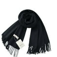 thumbnail image 3 of CYSFASHION Scarf for Women Scarves Autumn And Winter With A Versatile Like Feel Tassels Style Warm Suitable As Neck Warmer Black Shawl, 3 of 4