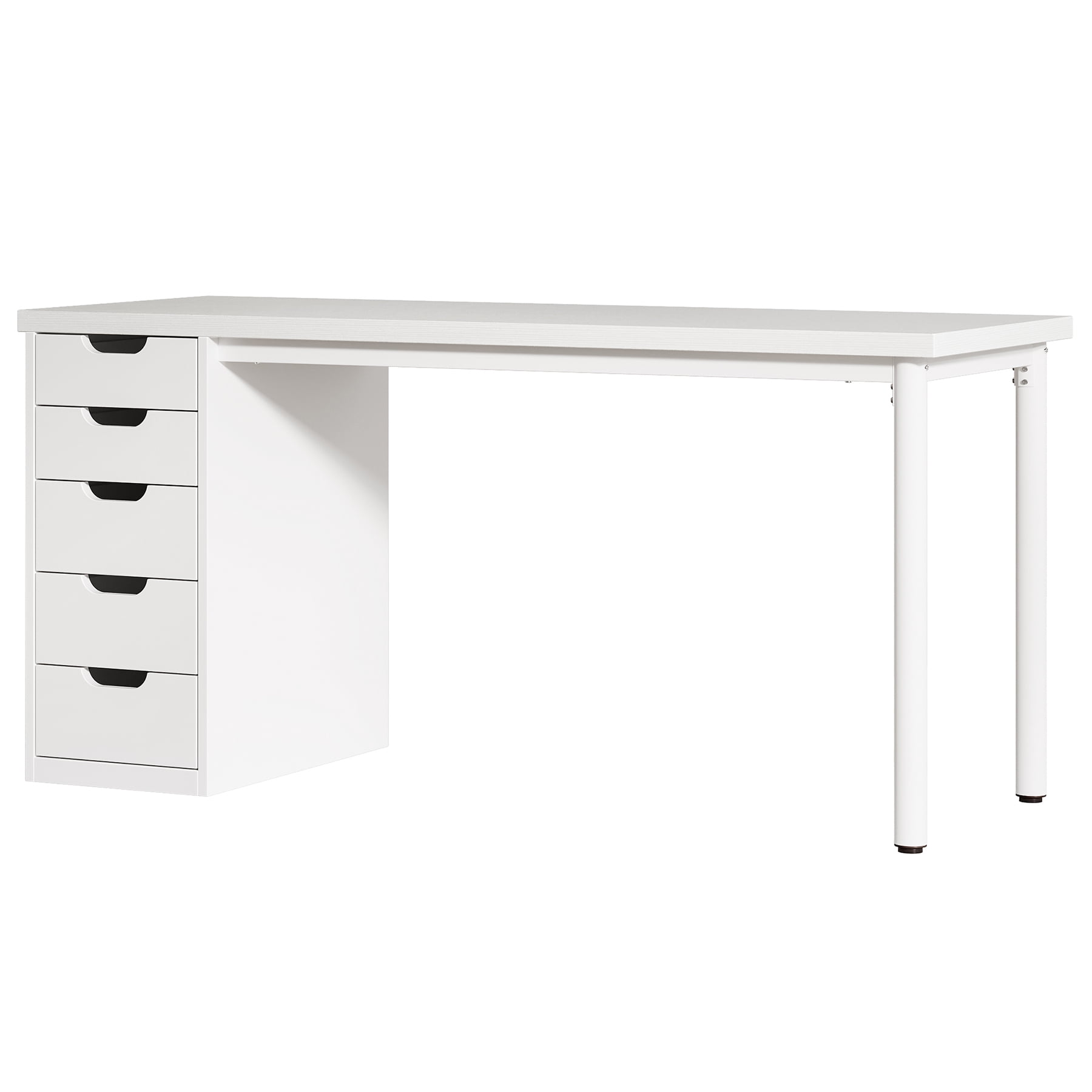 MAYEERTY 47.24" Home Office Desk, 1.18" Thick Engineered Wood with 5 Drawers