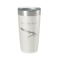 thumbnail image 1 of Lake Red Rock Map Tumbler Travel Mug Insulated Laser Engraved Coffee Cup Iowa 20 oz White, 1 of 1