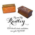 thumbnail image 1 of Personalized Wood Mounted Wedding Rubber Stamp Custom Address Stamp Engagement Gift, 1 of 1