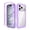 Purple, variant on Becova Case for iPhone 18 Pro Max, Clear Hard PC Back & Anti-Slip TPU Bumper, Front Hard Shockproof Bumper Anti-Yellowing Protective case, Darkblue