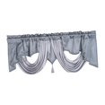 thumbnail image 4 of Cenefa con bolsillo para varilla, decoración para ventanas, paneles de cortina estilo bohemio, cortina corta Gris, 4 of 9