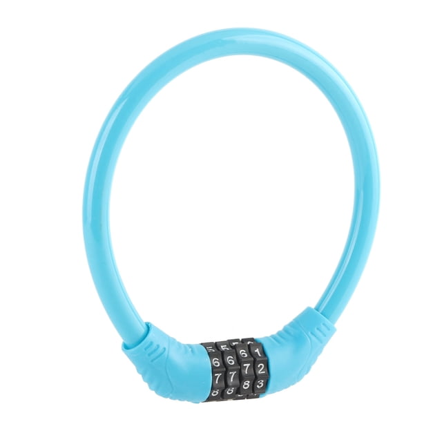 Bike Lock Cable 4 Digit Password, High Security Waterproof Bicycle Locks for Cycling Outdoors, Interlocking Function, Convenient to Carry