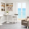 thumbnail image 6 of Alaterre Furniture Hanover Swivel Low Back Counter Height Bar Wood Stool, White and Gray, 6 of 14