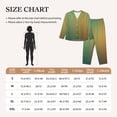 thumbnail image 4 of Picia Orange To Teal Gradient Pattern Women’s Long-Sleeve Sleepwear Set - Soft 2-Piece Loungewear with Pockets, Comfy PJs for Relaxing Nights-Large, 4 of 7