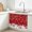 Red, variant on Cabinet Curtains 35"W x 35"L, Navy Blue Christmas Sink Skirt for Bathroom Kitchen Self Adhesive, Weeping Xmas Ball Snowflake Winter Desk Privacy Short Curtain for Under Sink Classroom Closet