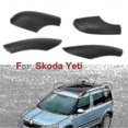 thumbnail image 1 of For Skoda Yeti Suv Front Rear Roof Rack Rail End Bar Cover Cap Shell Protection Black-In stock, 1 of 5