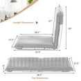 thumbnail image 2 of Gymax Adjustable 6-Position Floor Chair Folding Lazy Man Sofa Chair Multiangle Black, 2 of 9