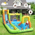 thumbnail image 6 of Costway Inflatable Water Slide Park Bounce House Splash Pool Without Blower, 6 of 11